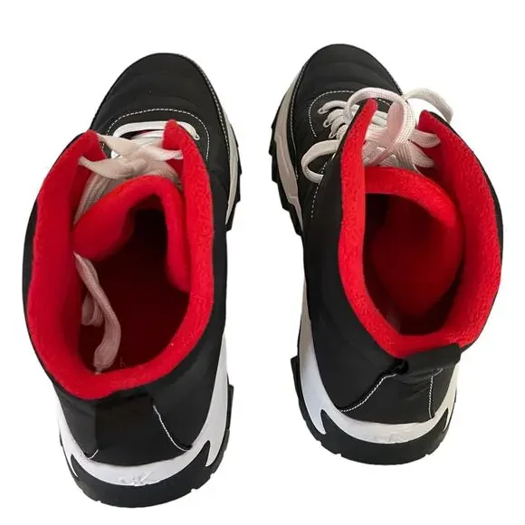 Calvin Klein Jeans Cremina Nylon Puffy Black High Top Sneaker Size 10 - Picture 4 of 7